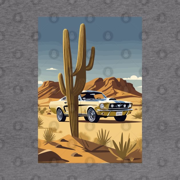 Muscle Car Shelby Desert Scene by VENZ0LIC